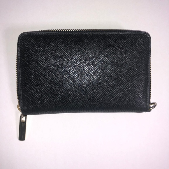 Black Faux Leather Wallet with Bow - Picture 2 of 4